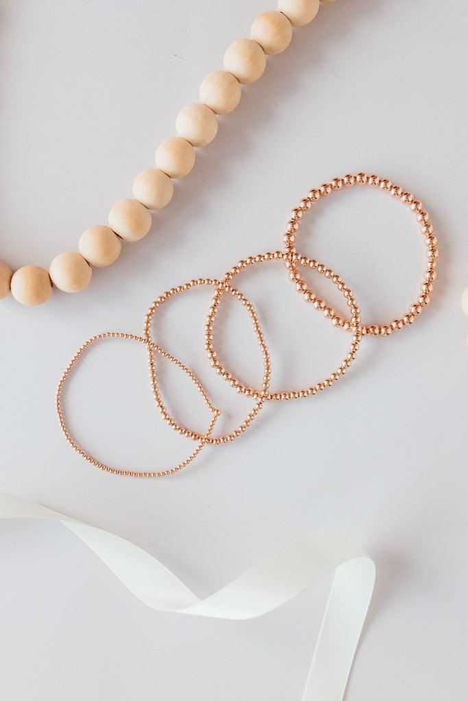 Beaded Stretch Bracelet | Classic & Simple - The Always Busy Mama