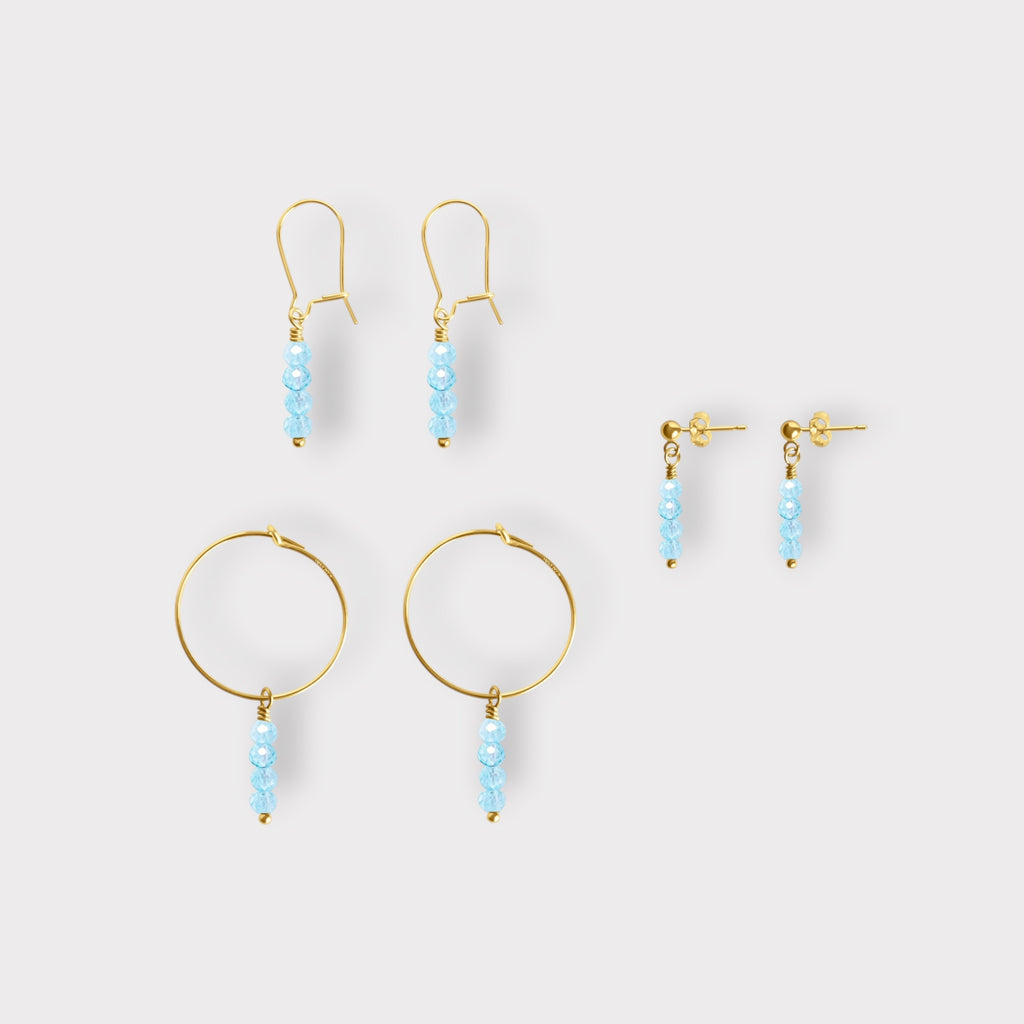 Blue Topaz Earrings | Moments & Milestones - The Always Busy Mama