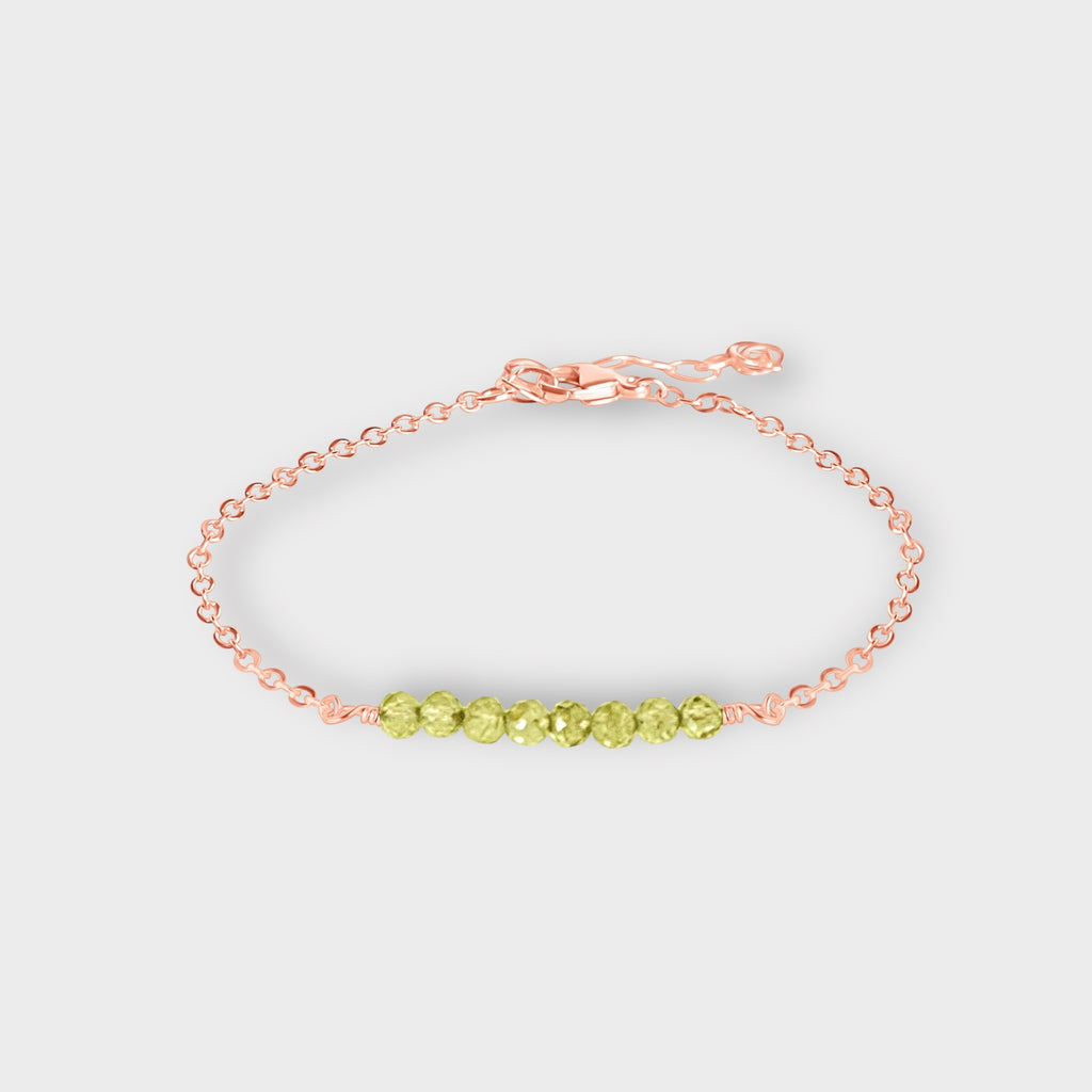 Peridot Bracelet | Moments & Milestones - The Always Busy Mama