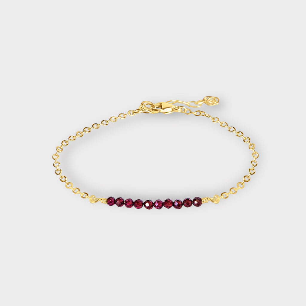 Garnet Bracelet | Moments & Milestones - The Always Busy Mama