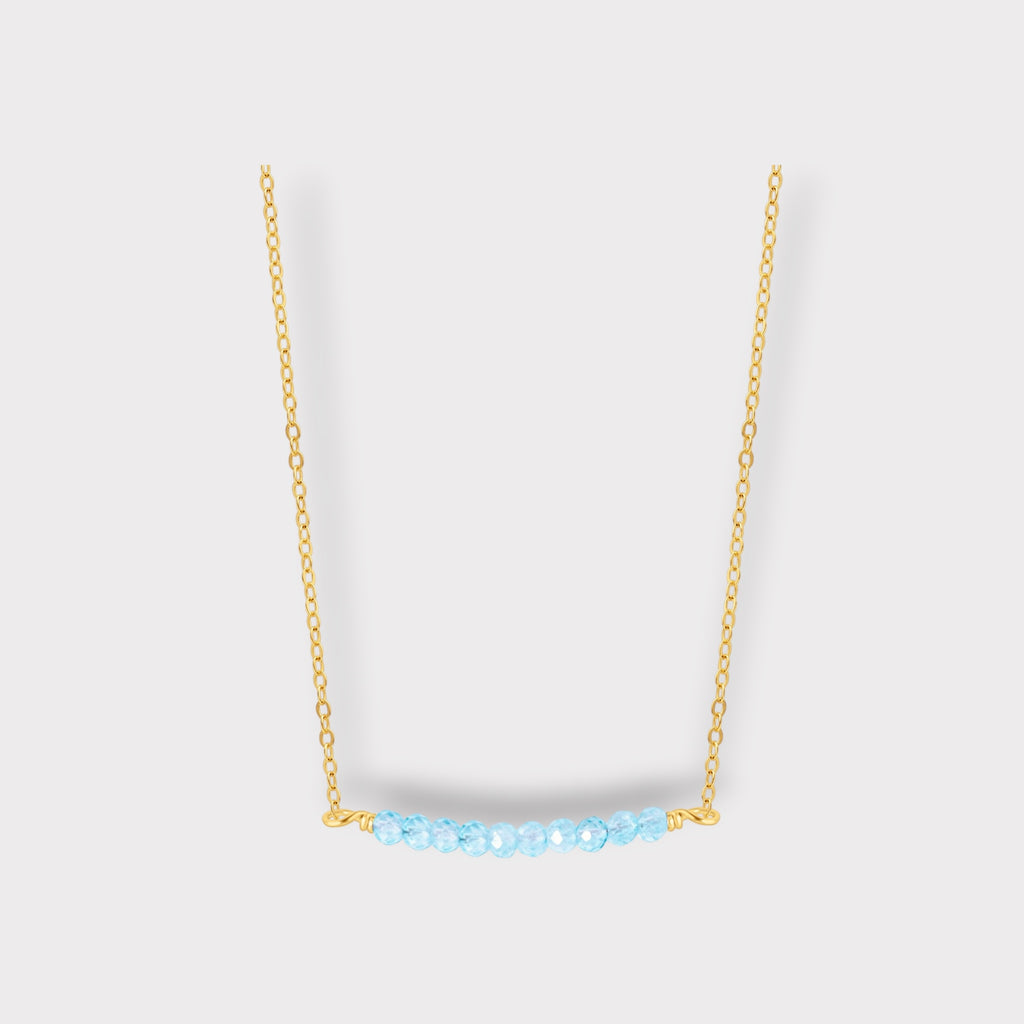 Blue Topaz Necklace | Moments & Milestones - The Always Busy Mama