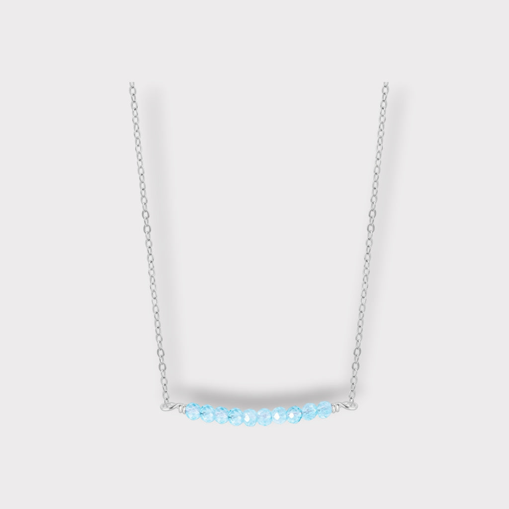 Blue Topaz Necklace | Moments & Milestones - The Always Busy Mama