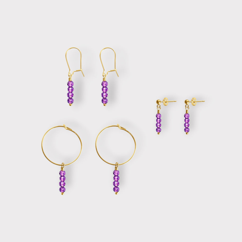 Amethyst Earrings | Moments & Milestones - The Always Busy Mama