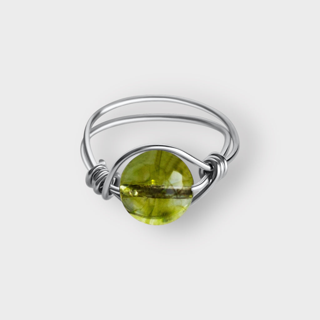 Peridot Wire Wrapped Gemstone Ring | Better Together - The Always Busy Mama - Ring