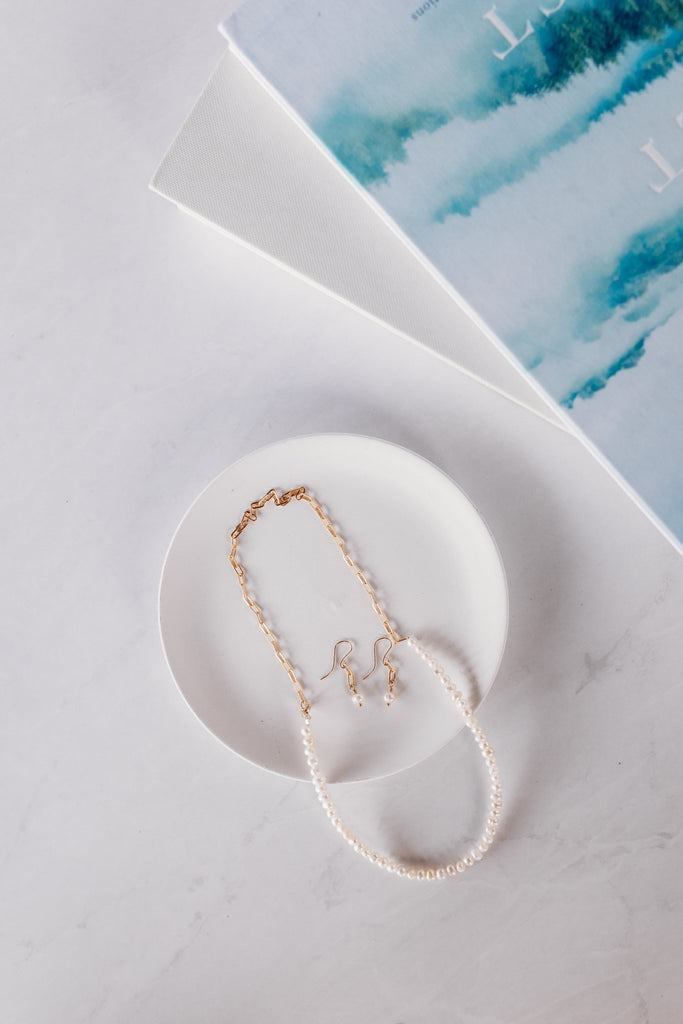 Side by Side Necklace & Earring Set - The Always Busy Mama