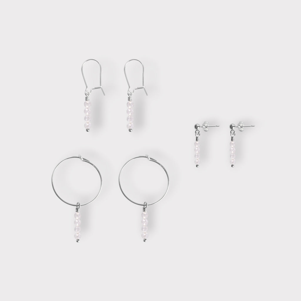 Clear Quartz Earrings | Moments & Milestones - The Always Busy Mama