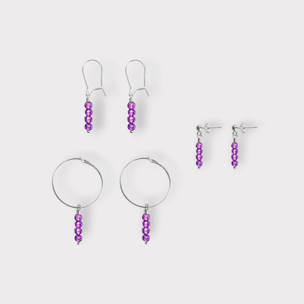 Amethyst Earrings | Moments & Milestones - The Always Busy Mama