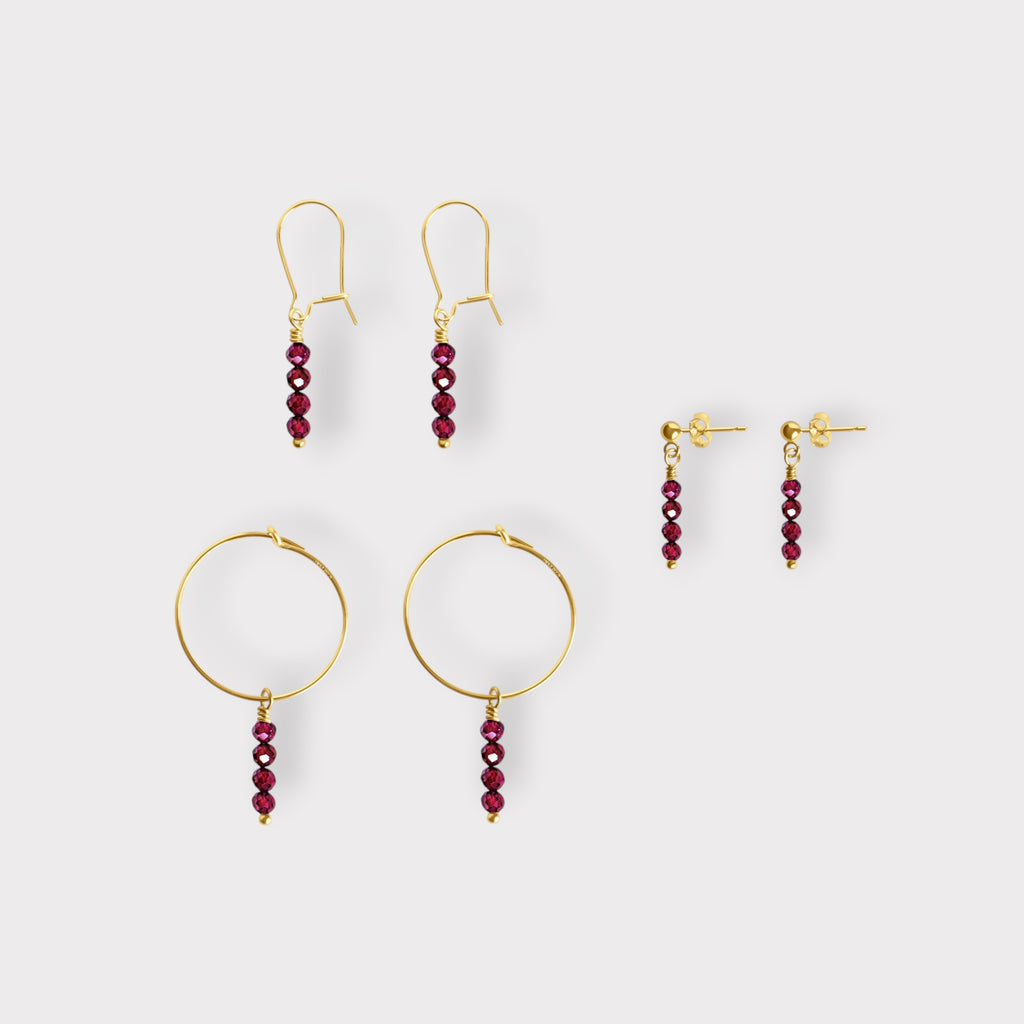 Garnet Earrings | Moments & Milestones - The Always Busy Mama