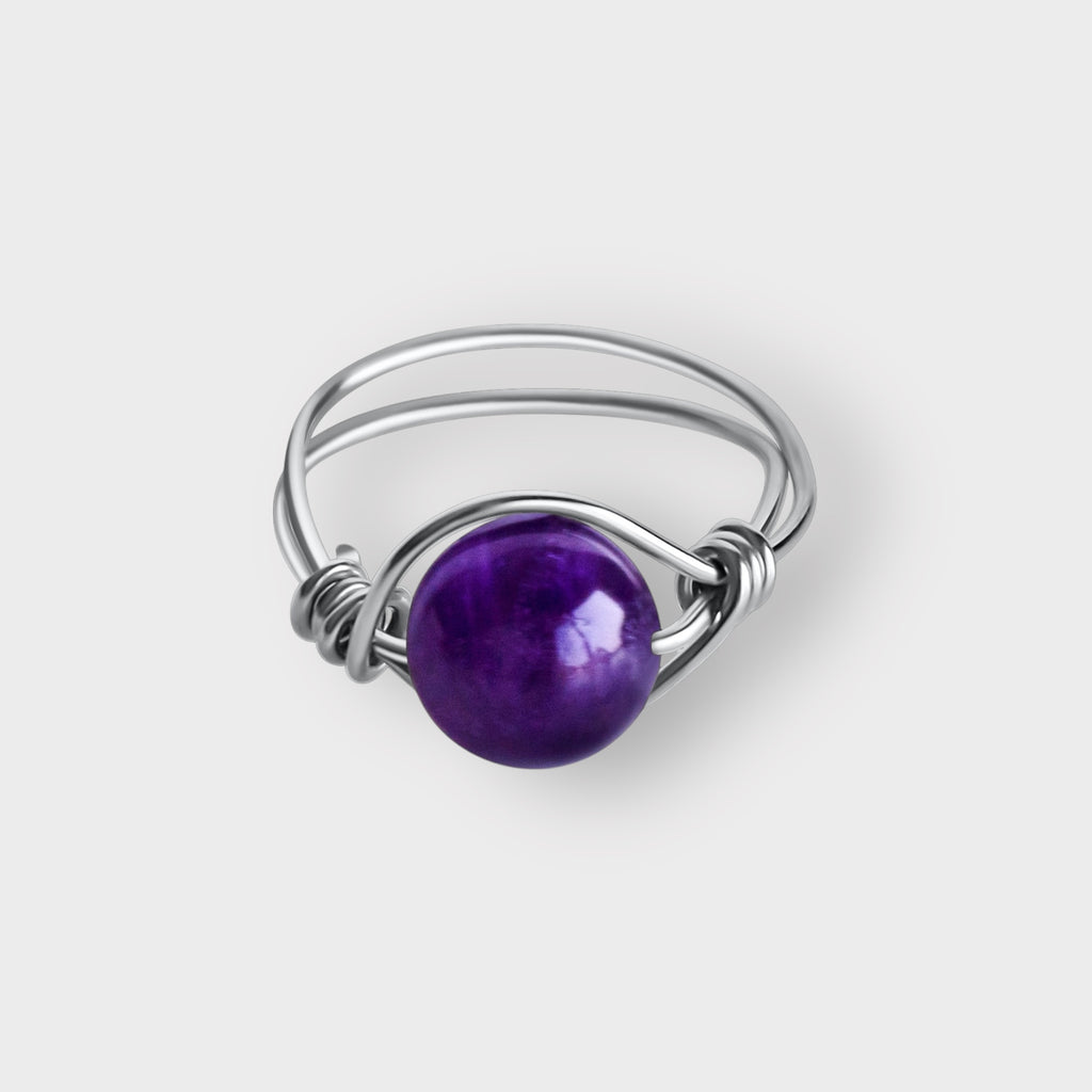 Amethyst Wire Wrapped Gemstone Ring | Better Together - The Always Busy Mama - Ring