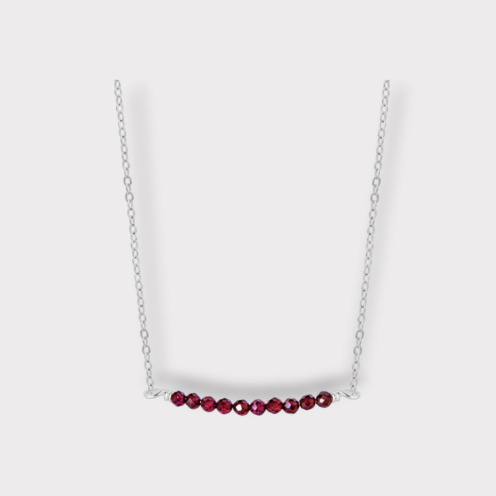 Garnet Necklace | Moments & Milestones - The Always Busy Mama