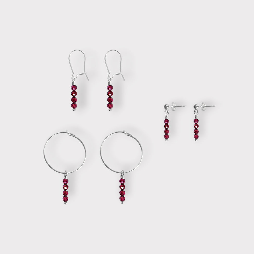 Garnet Earrings | Moments & Milestones - The Always Busy Mama