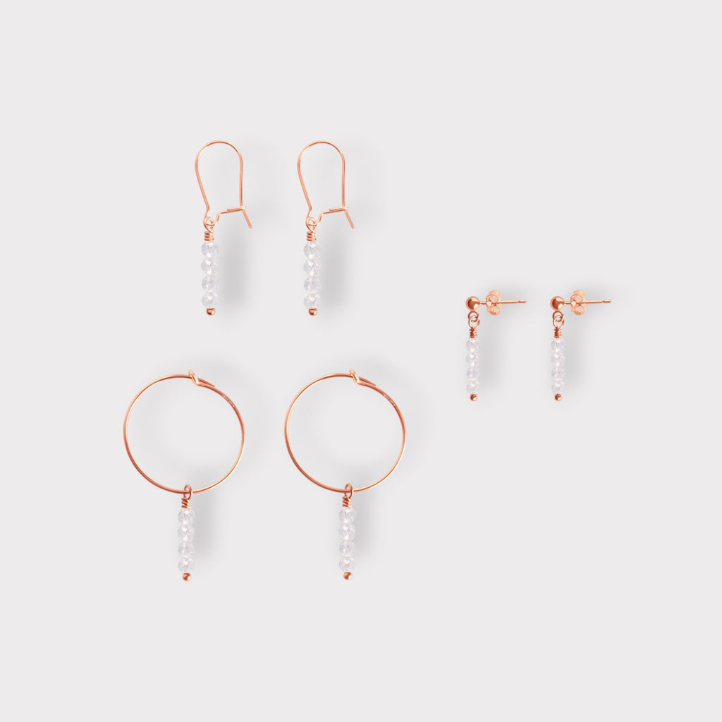 Clear Quartz Earrings | Moments & Milestones - The Always Busy Mama
