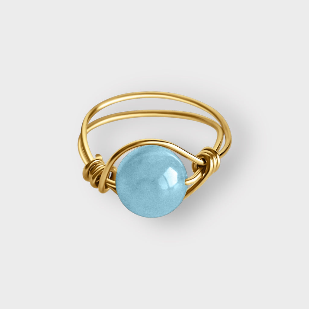 Aquamarine Wire Wrapped Gemstone Ring | Better Together - The Always Busy Mama - Ring