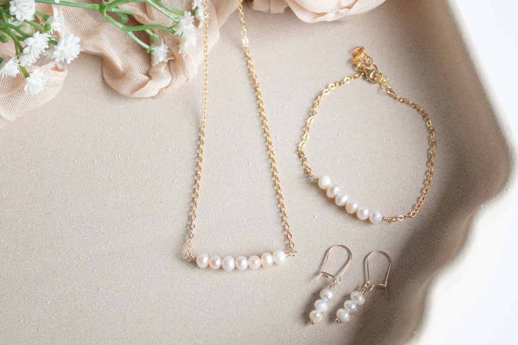 Pearl Bracelet + Necklace Set | Moments & Milestones - The Always Busy Mama