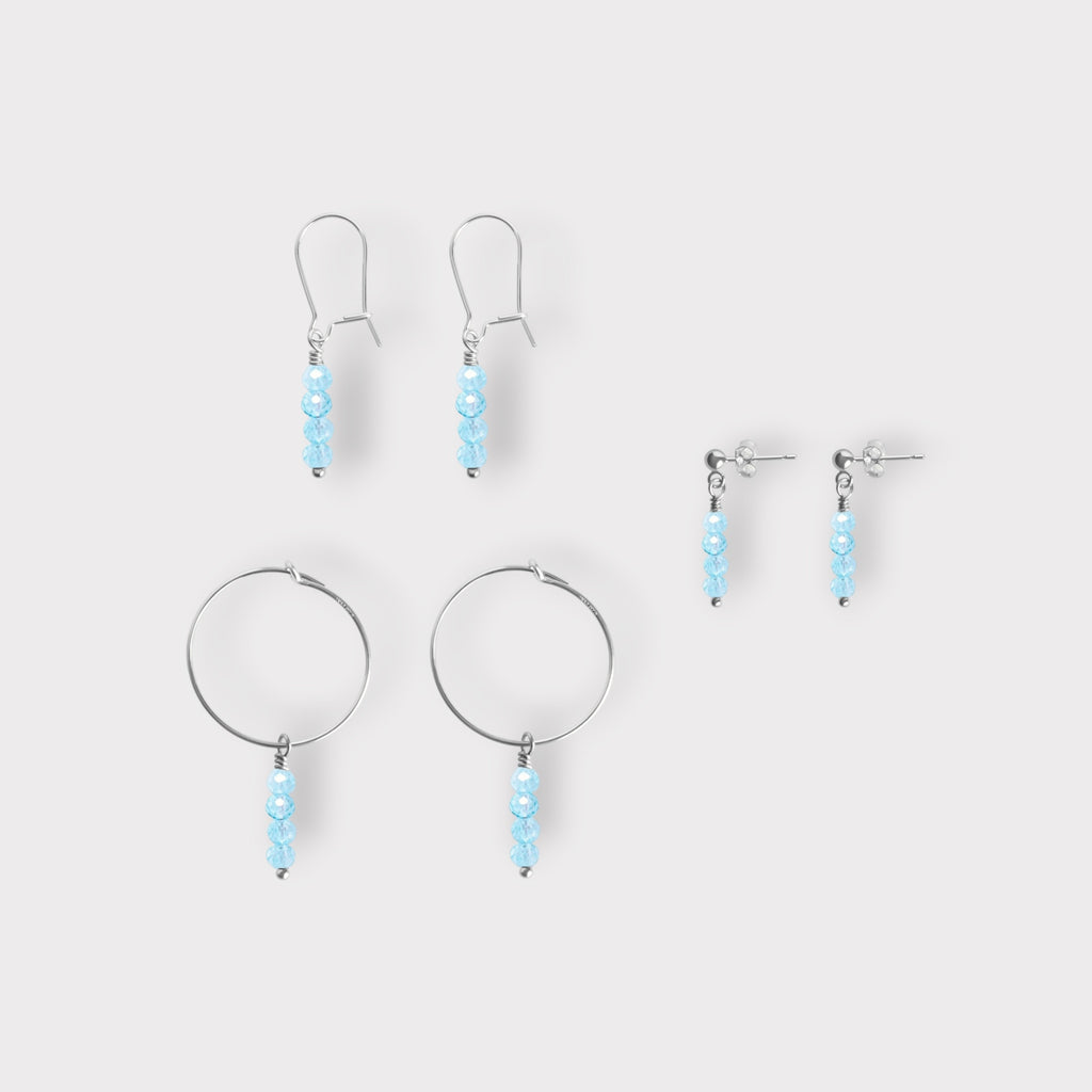 Blue Topaz Earrings | Moments & Milestones - The Always Busy Mama