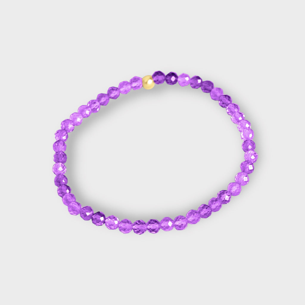 Amethyst Stretch Bracelet | Moments & Milestones - The Always Busy Mama - Bracelet