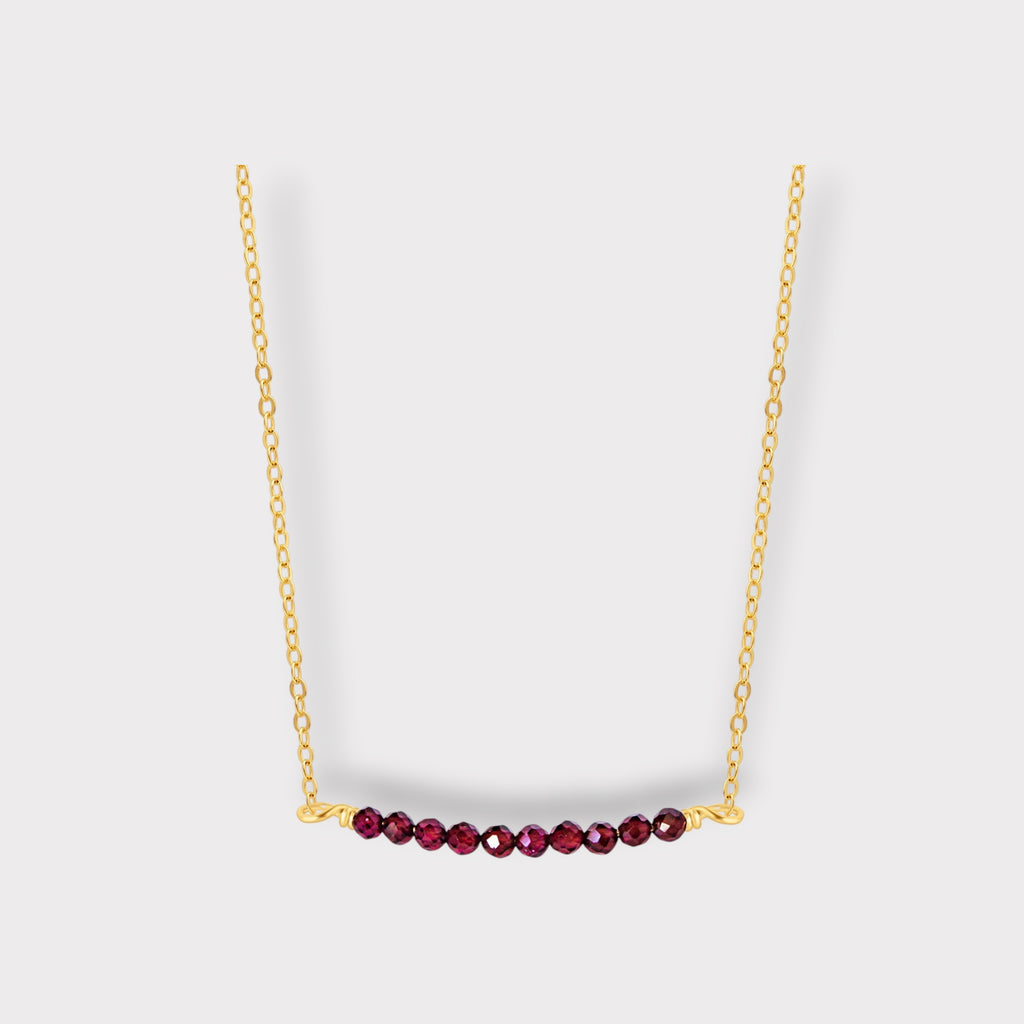 Garnet Necklace | Moments & Milestones - The Always Busy Mama