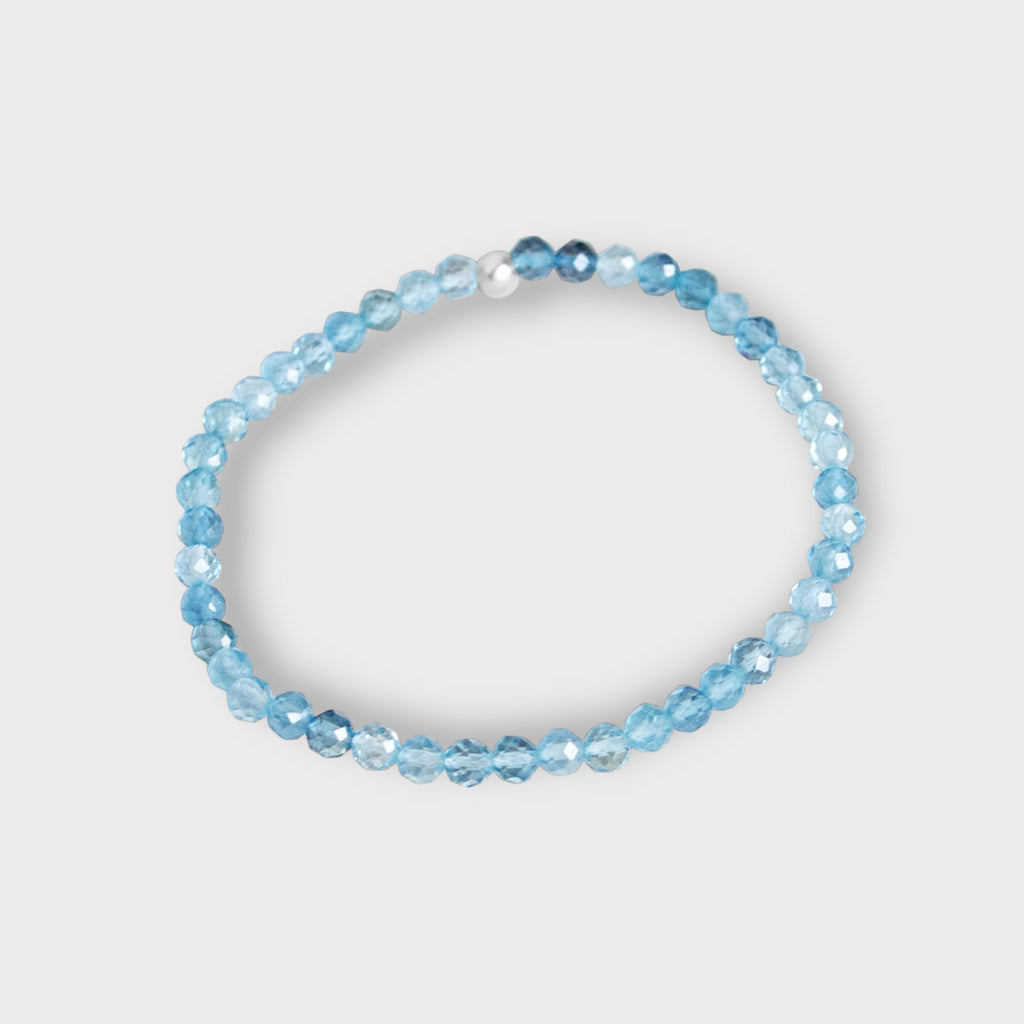 Blue Topaz Stretch Bracelet | Moments & Milestones - The Always Busy Mama - Bracelet