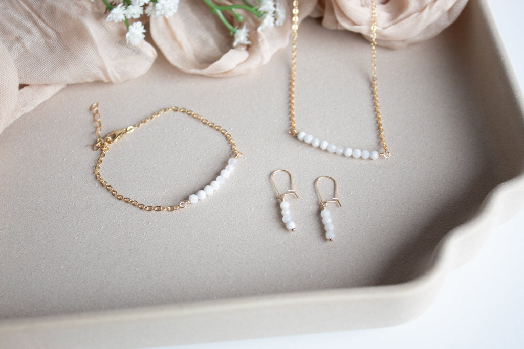Moonstone Bracelet + Necklace Set | Moments & Milestones - The Always Busy Mama