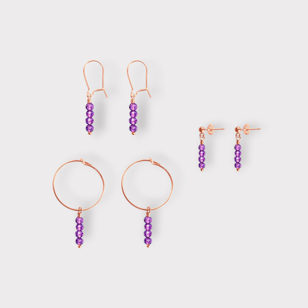 Amethyst Earrings | Moments & Milestones - The Always Busy Mama