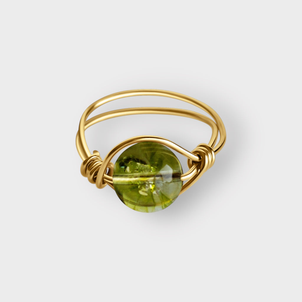 Peridot Wire Wrapped Gemstone Ring | Better Together - The Always Busy Mama - Ring