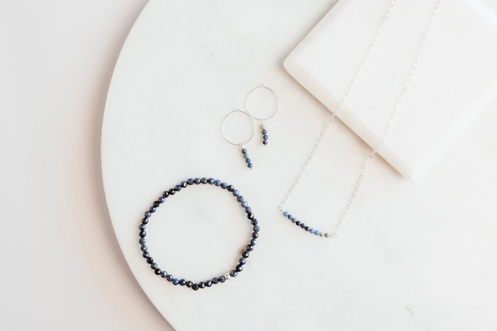 Sapphire Stretch Bracelet | Moments & Milestones - The Always Busy Mama