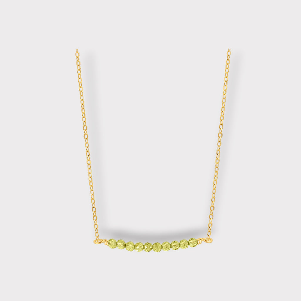 Peridot Necklace | Moments & Milestones - The Always Busy Mama