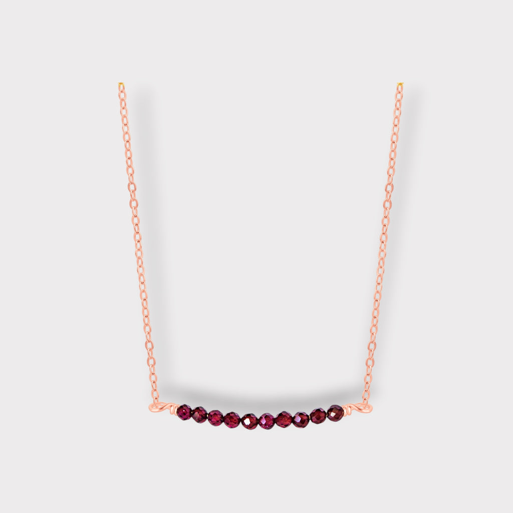 Garnet Necklace | Moments & Milestones - The Always Busy Mama