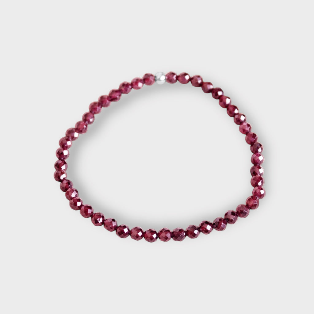 Garnet Stretch Bracelet | Moments & Milestones - The Always Busy Mama - Bracelet
