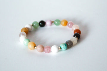 Personalized gemstone bracelet from the Mama’s Mini Collection.