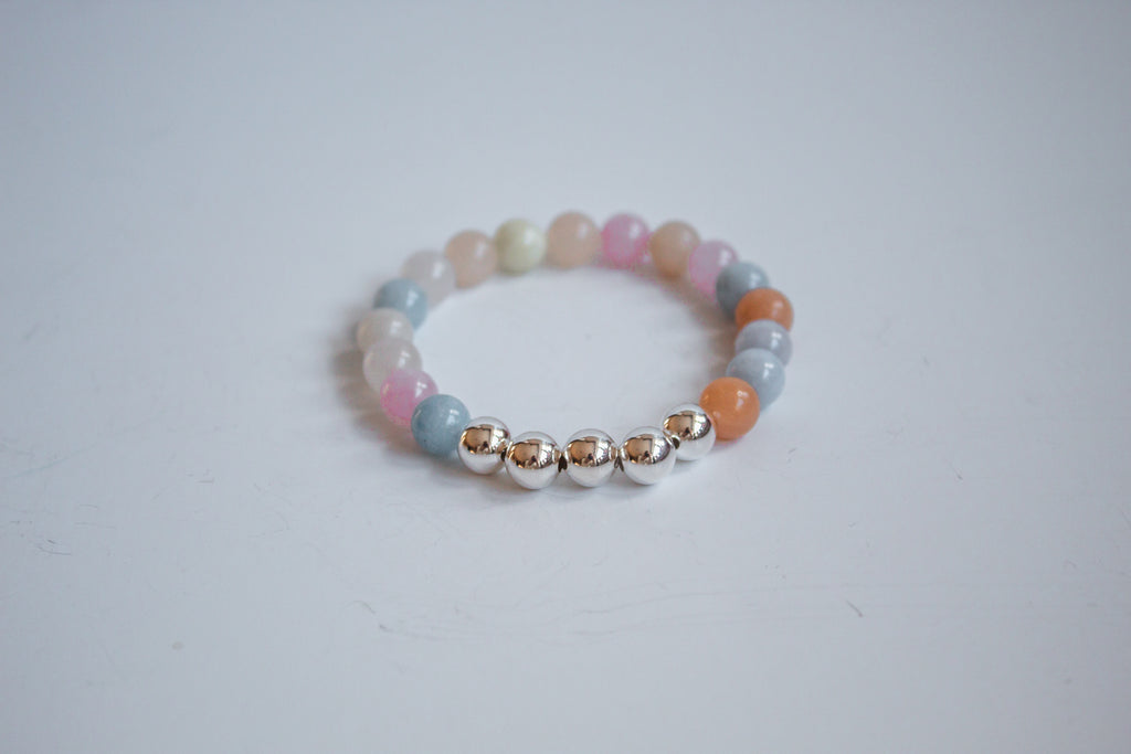 Personalized gemstone bracelet from the Mama’s Mini Collection.