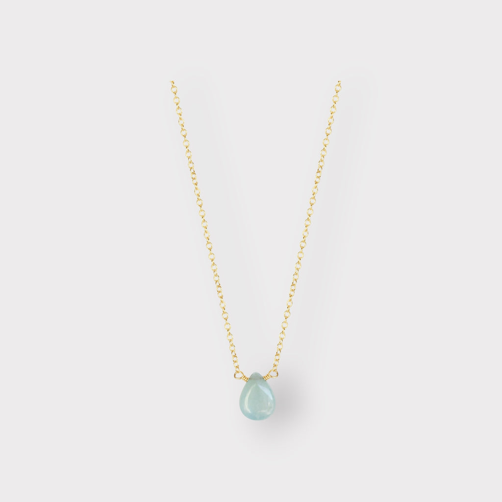 Aquamarine Necklace | The Serenity Drop - The Always Busy Mama
