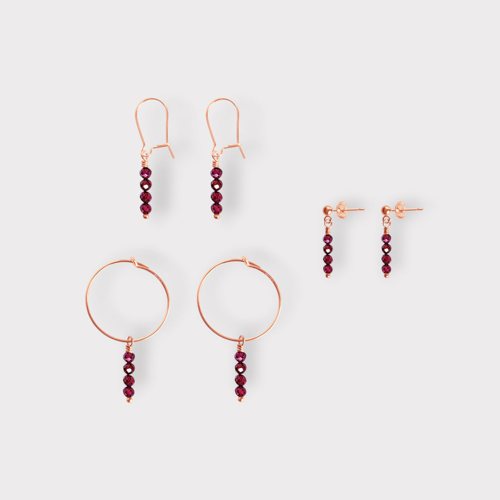 Garnet Earrings | Moments & Milestones - The Always Busy Mama