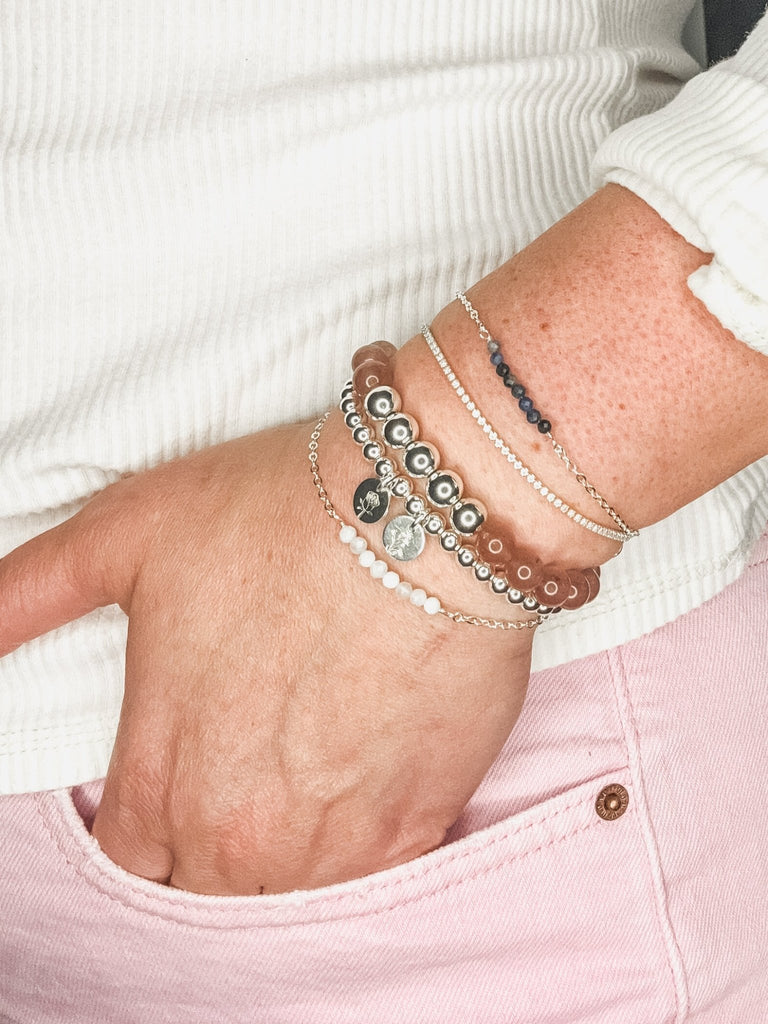 Jade + Sterling Silver Bracelet | Moments & Milestones - The Always Busy Mama