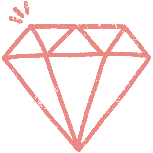 Minimalist diamond symbol highlighting The Always Busy Mama aesthetic