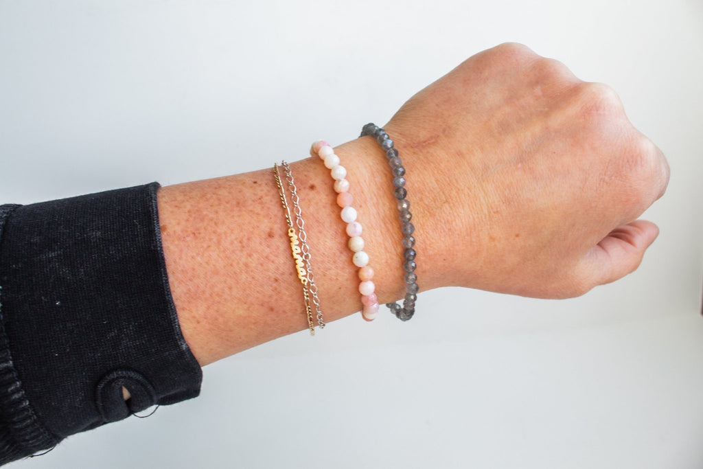 Black Onyx Stretch Bracelet - The Always Busy Mama