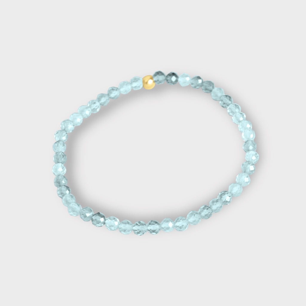 Aquamarine Stretch Bracelet | Moments & Milestones - The Always Busy Mama - Bracelet