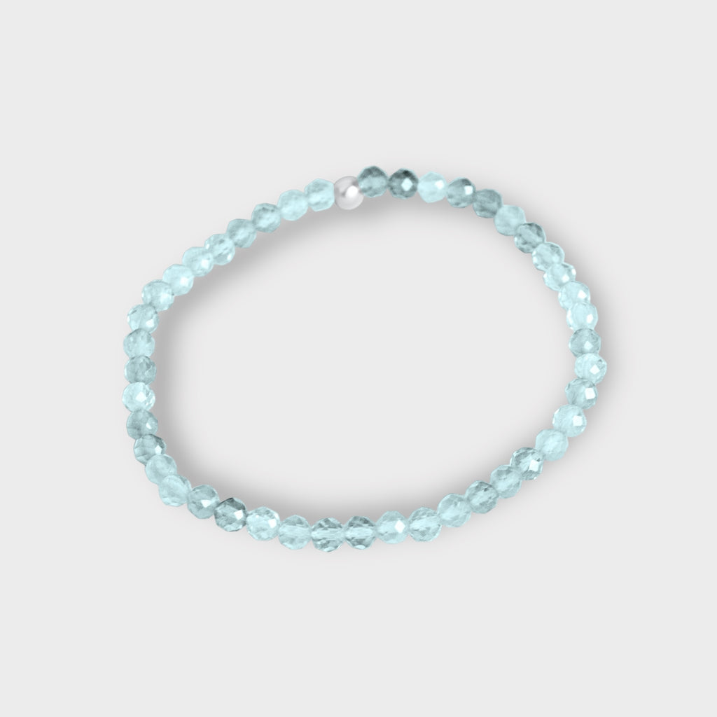 Aquamarine Stretch Bracelet | Moments & Milestones - The Always Busy Mama - Bracelet