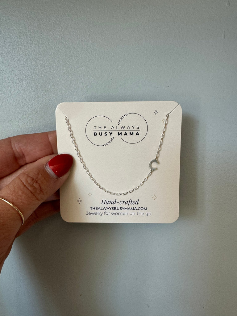 Sideways Letter Necklace | Custom Moments - The Always Busy Mama