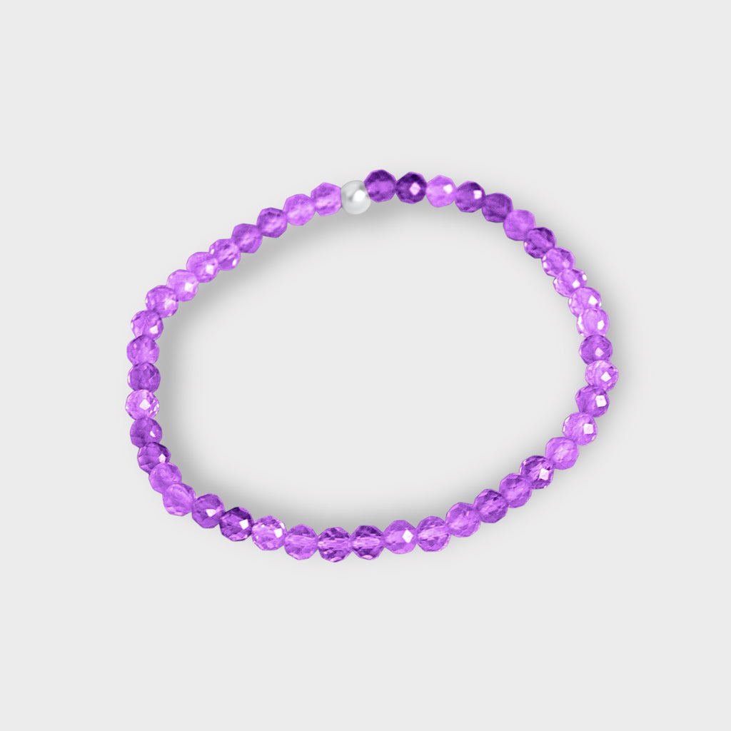 Amethyst Stretch Bracelet | Moments & Milestones - The Always Busy Mama - Bracelet